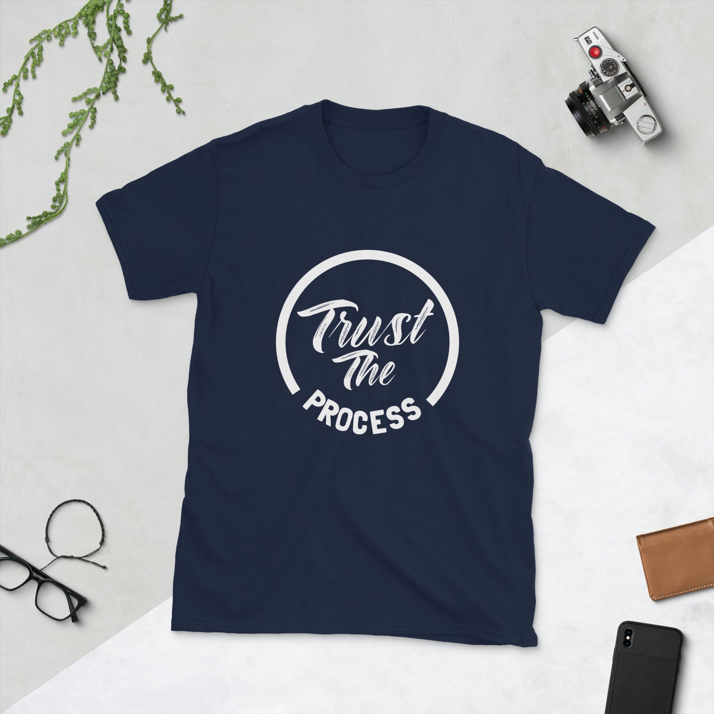 Blk, White, Navy, & Gray. Color Trust the Process