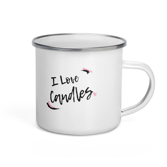 Enamel Mug - I ❤ candles