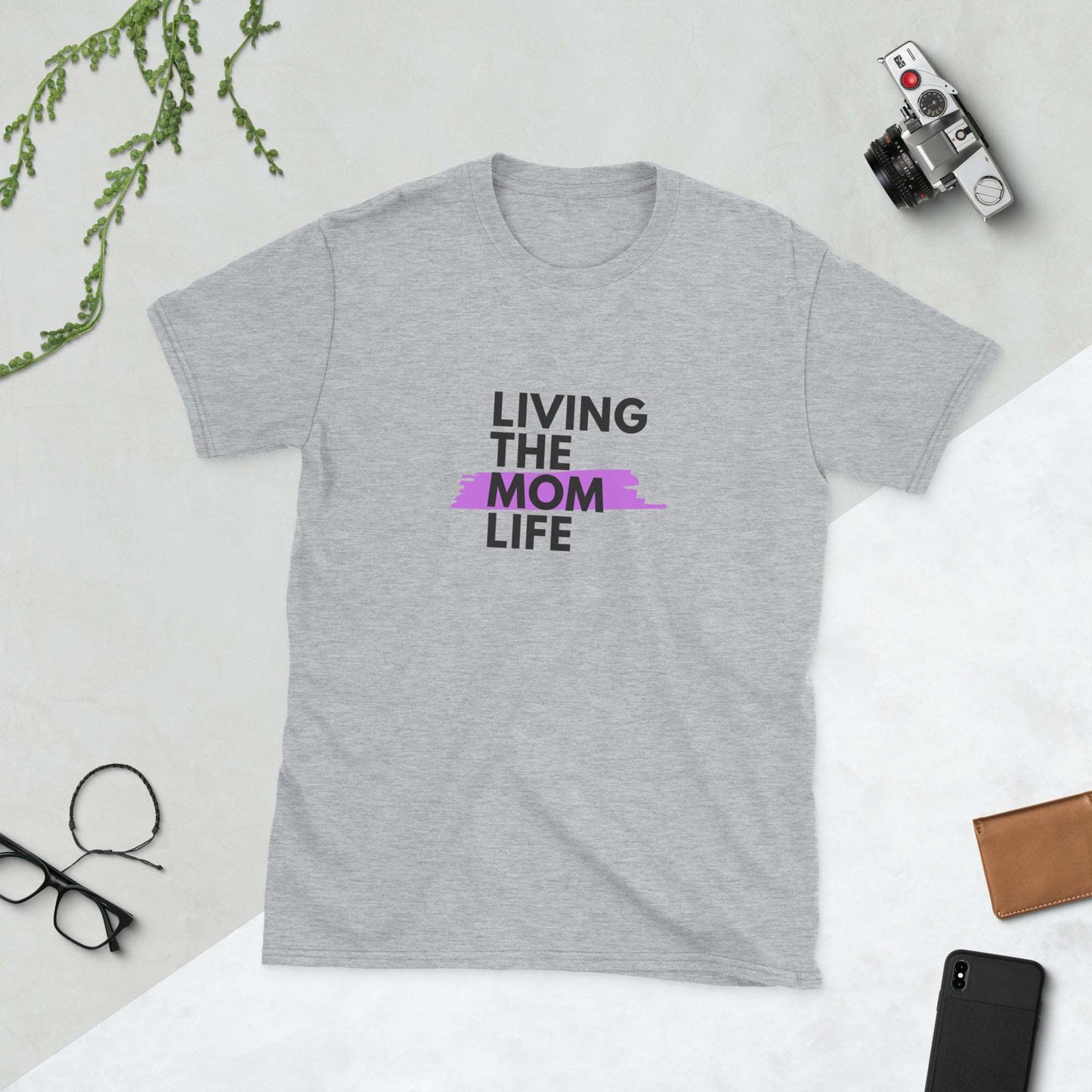 Living the Mom Purple Life Short-Sleeve Unisex T-Shirt