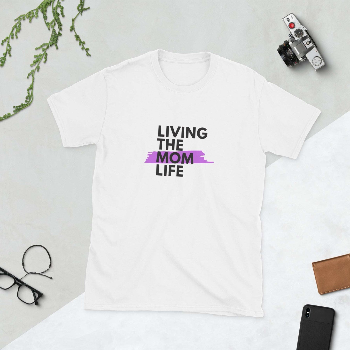 Living the Mom Purple Life Short-Sleeve Unisex T-Shirt