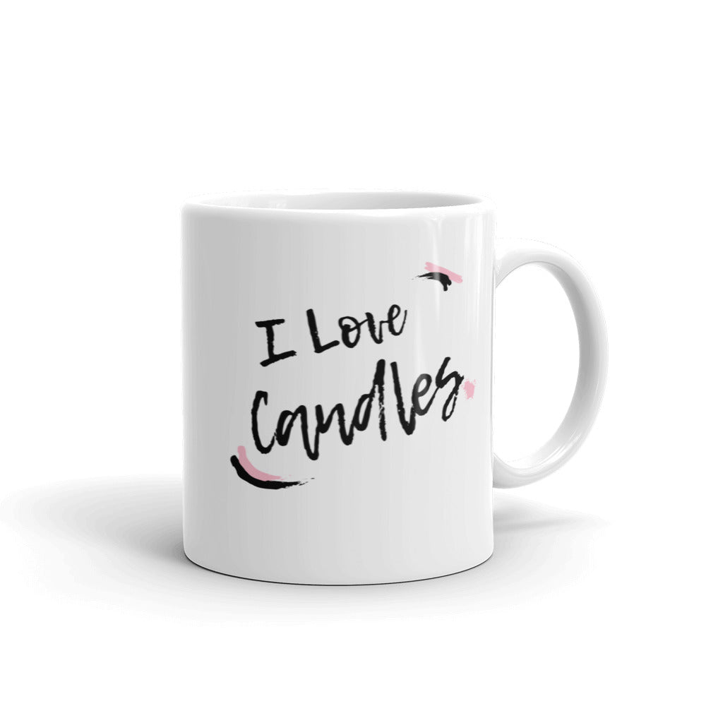 I ❤ Candles White Glossy Mug